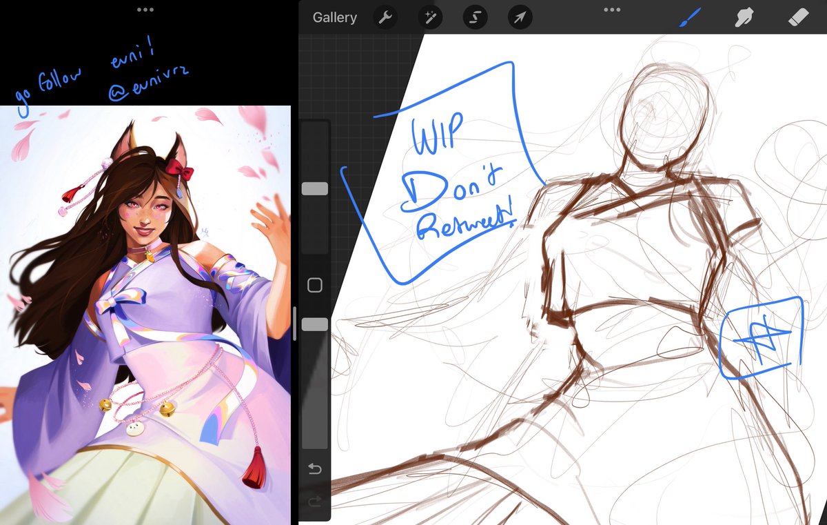 [ wip don't rt! ] damn I wonder what I'm drawing 🧐🧐🧐 