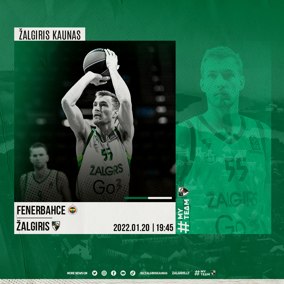 Zalgiris Kaunas'ın Fenerbahçe Beko Maçı İçin Hazırladığı Görsel