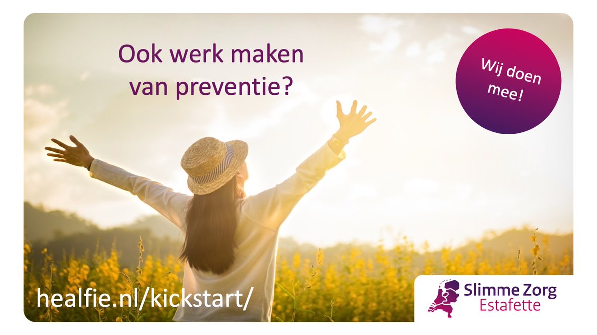 Ook werk maken van preventie? 

Kijk op bit.ly/33yMRbx en ontdek wat jij kan doen om werk te maken van preventie.

#gezondheid #preventie #innovatie #transformatie #impact #entrepreneurship #ehealth #SZE2022