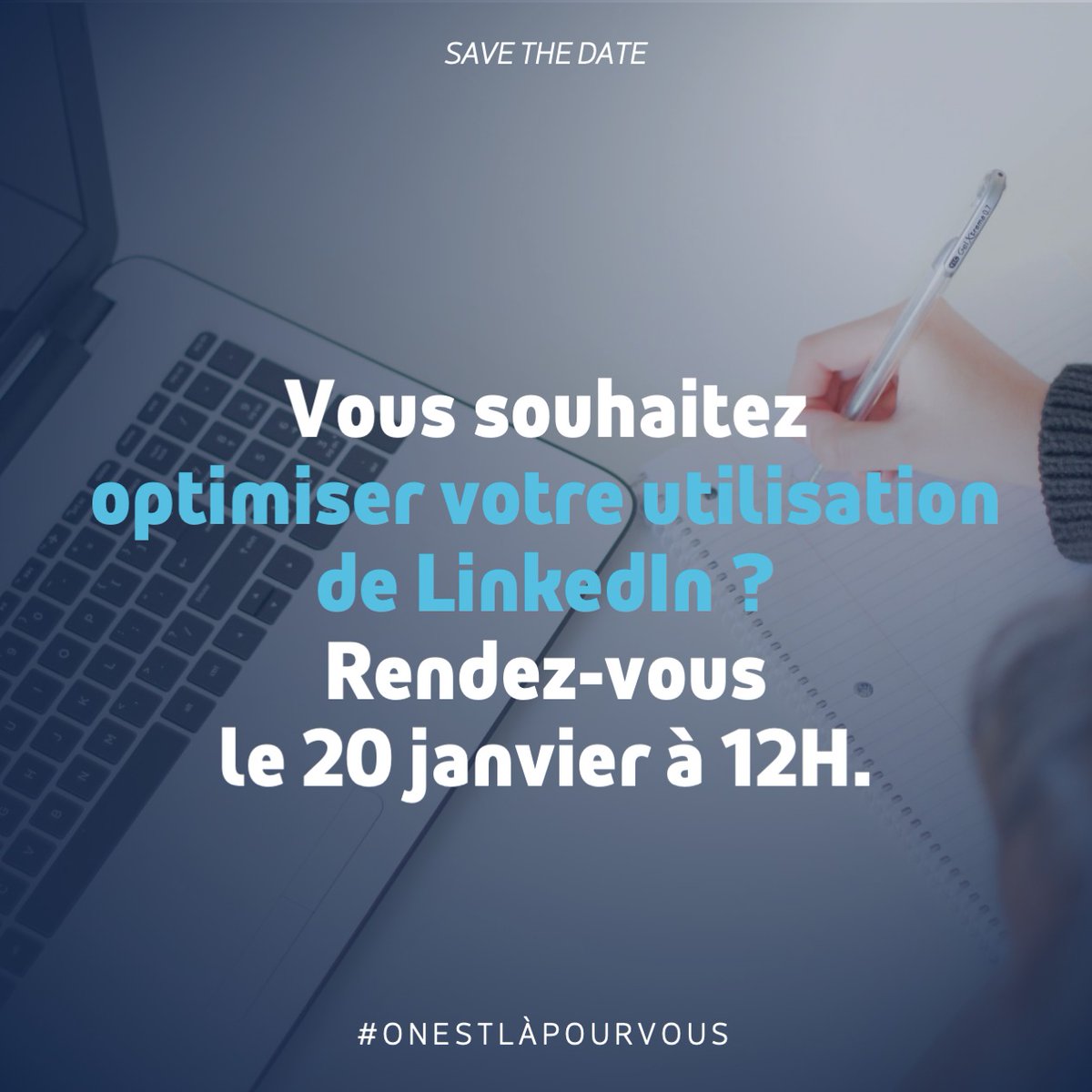 Vous êtes présent sur LinkedIn ❓

Aujourd'hui à 12h, suivez une formation gratuite et découvrez comment optimiser l'utilisation de ce réseau social dans le cadre de votre recherche d'emploi 💻

Pour vous inscrire, rendez-vous par ici ➡️ cutt.ly/oIiUWCZ