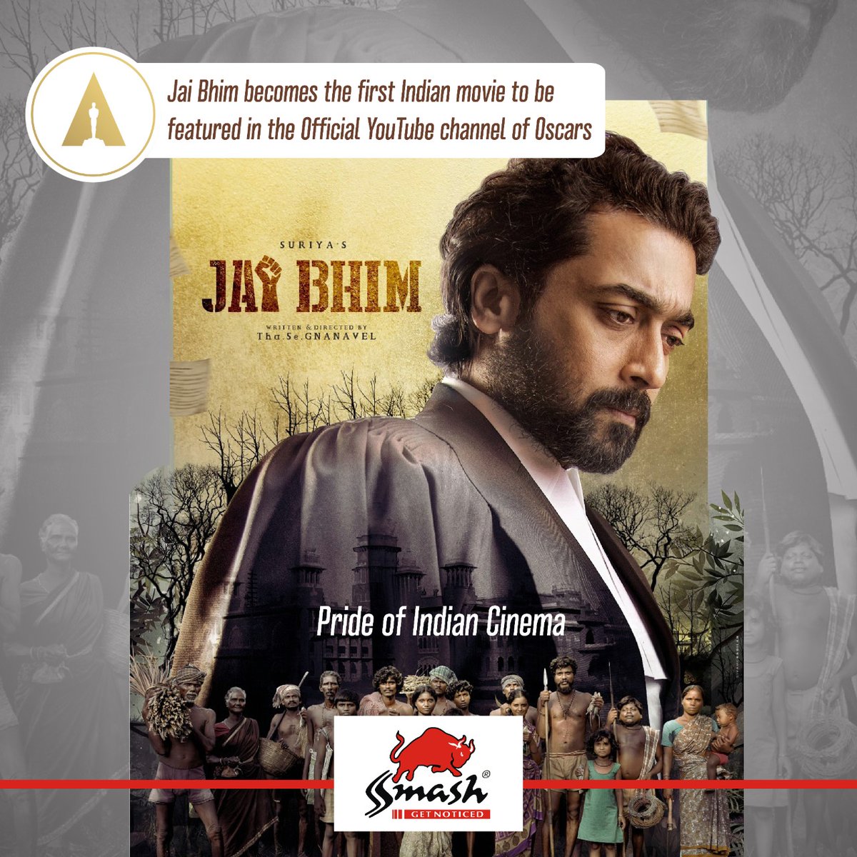 SmashGetNoticed's tweet photo. The best need to be appreciated. Let's celebrate this proud thing.
Jai Bhim 🙏

#JaiBheem #JaiBhim #JaiBhimOnPrime #jaibhimmovie #Youtube #Oscars #surya https://t.co/jqqHZieeTB