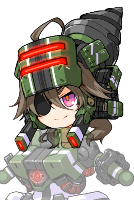 隠れて見えない後ろの髪の毛
#メカむすメーカー
#メカむす 