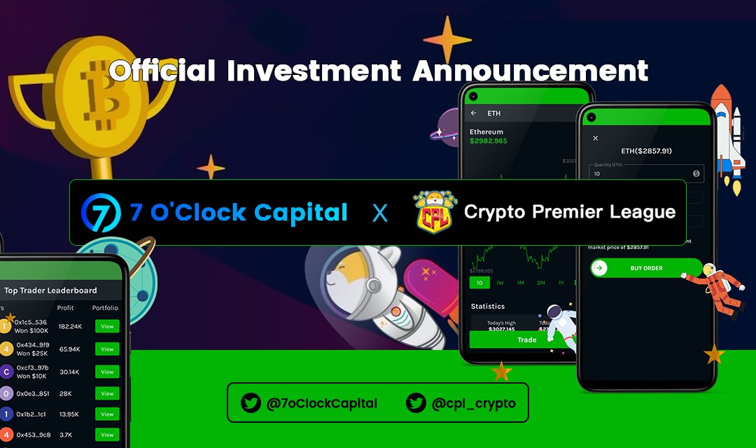 <a href="/cpl_crypto/">Rezolut (previously CPL)</a> is a blockchain based trading game built on Binance smart chain. As part of trading game, you will be given virtual tokens to buy and sell crypto currencies i.e. Bitcoin, ETH, etc.

We are happy to announce the investment in CPL. Let's embrace the bright future!