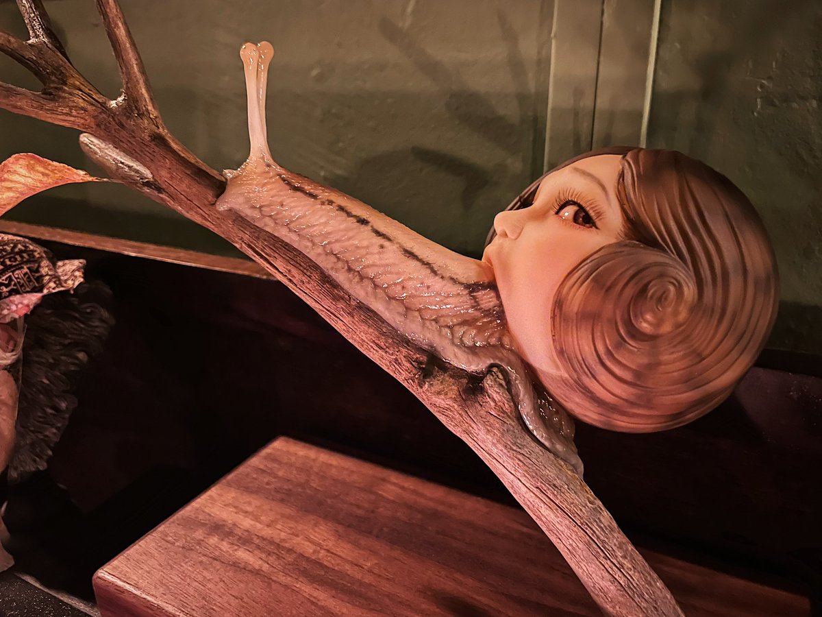 michelinepitt's tweet image. Snail Girl by Miyo from @onyxforgestudio. 🐌 #junjiito