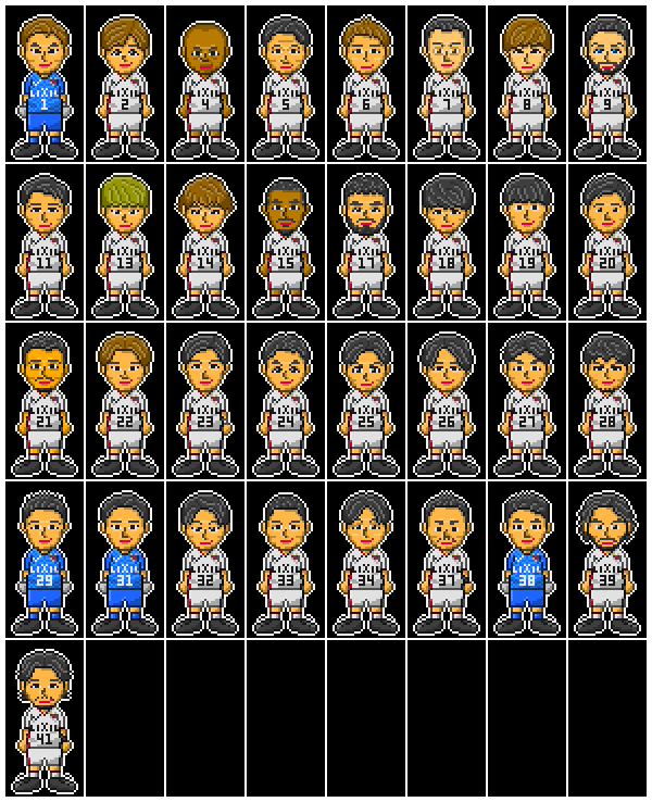 鹿島アントラーズ 2021シーズン2NDユニフォーム 全選手描いたので