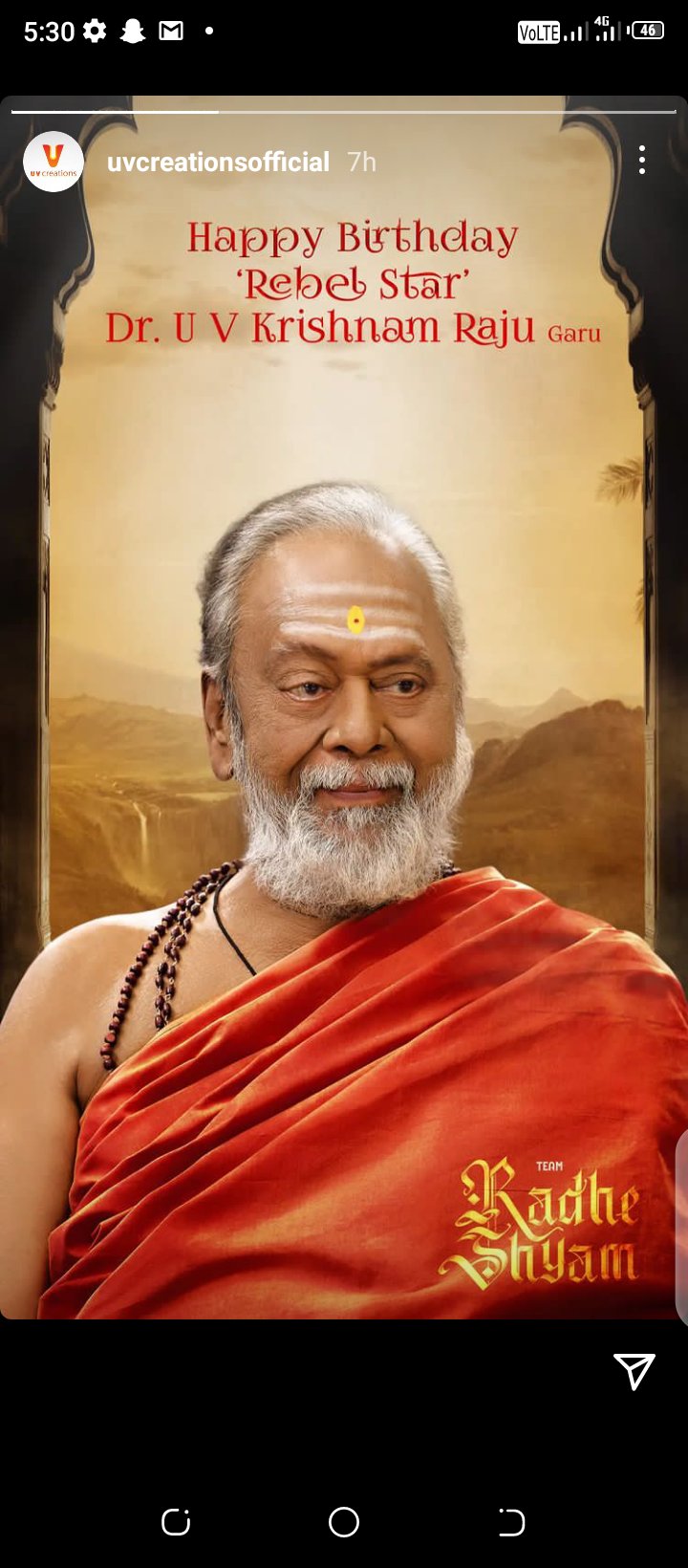 Happy birthday Dr .Krishnam.raju Garu .. 