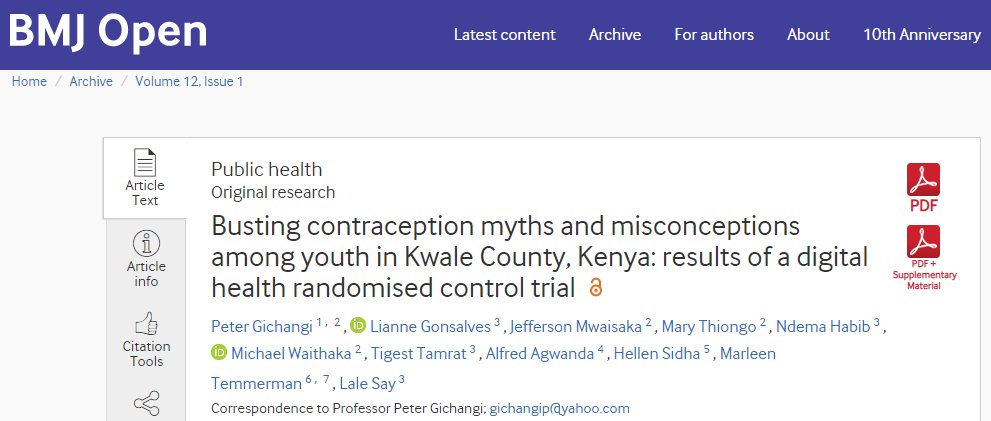 Sexually active #YoungPeople face a variety of obstacles to access &amp; use modern contraceptives. The proliferation of mobile phone technology provides an innovative way to educate on contraception &amp; health more broadly #SRHR #DigitalHealth #Adolescents 👉bit.ly/3ttHGon