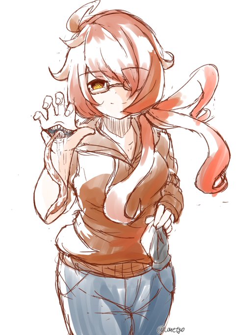 「隣の奥さんがSAN値削ってくる」的なラフ 