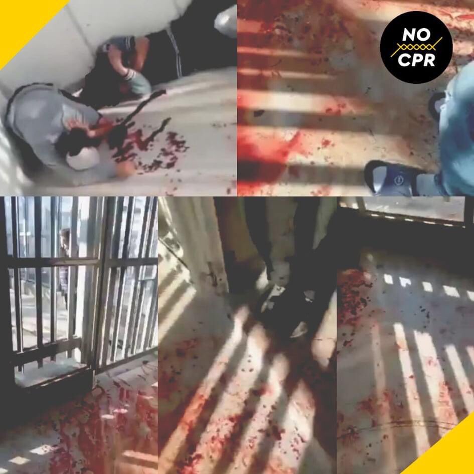 nocpr1's tweet photo. Un video proveniente dal #CPR di #Gradisca d'Isonzo mostra due persone trattenute riverse per terra in una pozza di sangue mentre una voce grida che sarebbero morti.

Abbiamo inviato una segnalazione al Garante Nazionale per gli opportuni accertamenti.
➡️ https://t.co/ITsLrgnBDZ https://t.co/W7H4O6523a