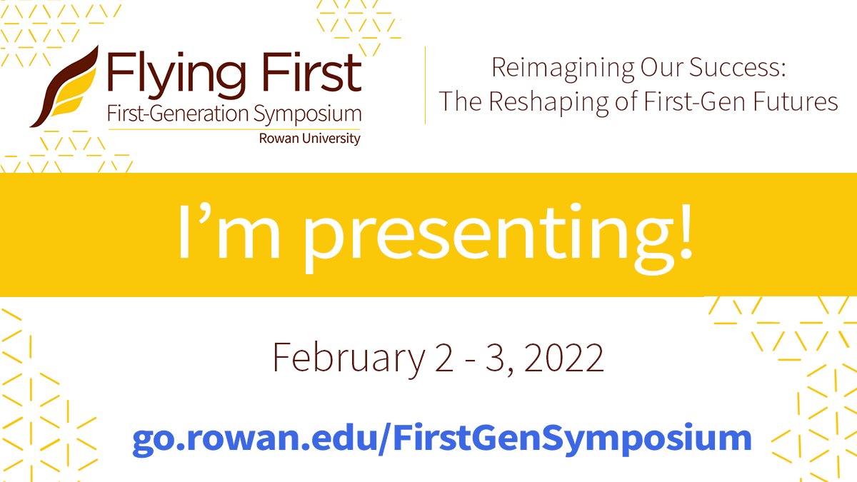 Great Symposium for those interested in First Gen learners!