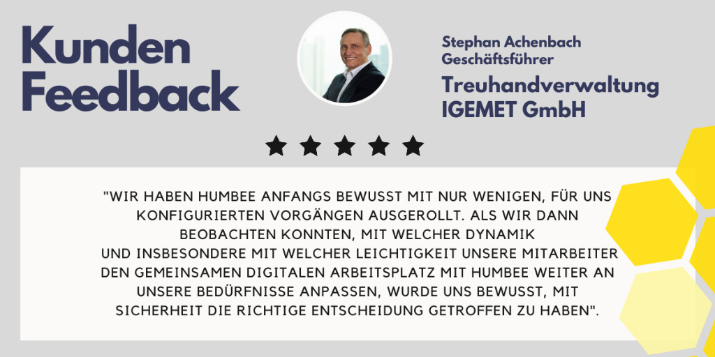 humbeeDE's tweet photo. Dieses fantastische Feedback von der Treuhandverwaltung IGEMET GmbH teilen wir gern. Digitalisierung für #Hausverwalter #Immobilienverwalter funktioniert mit #humbee perfekt! 
Alle Infos auf unserer Seite: https://t.co/twiO2o0wdC https://t.co/YmXOybSzyG