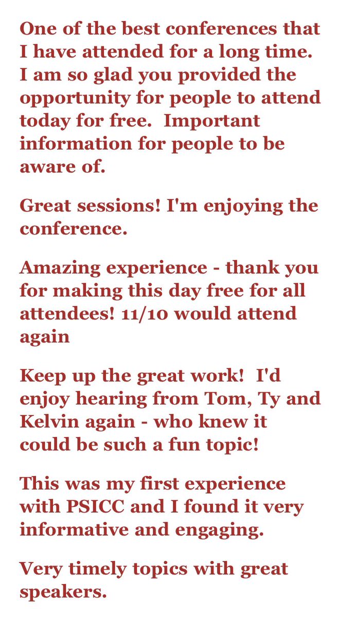 PSICC2's tweet image. #PSICC’s DataPrivacyWeek.ca is only 2 weeks away! If you’re still not sure you should attend - have a look at what attendees have said about this great event in the past! | REGISTER TODAY!! This event is MADE for Canada’s Public Sector - don’t miss out! #InfoProfs