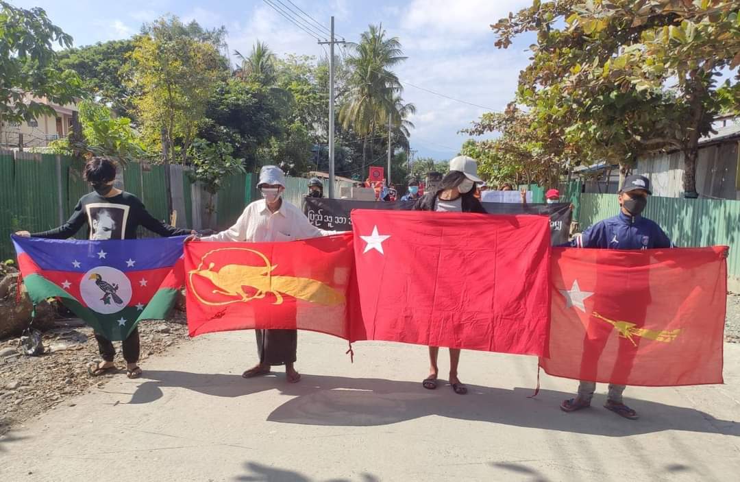 The Strike in #Kale Tsp continues to oppose the dictator on a daily basis, regardless of the rules and regulations issued by the military dictator.

#WarCrimesOfJunta
#2022Jan20Coup
#WhatsHappeningInMyanmar