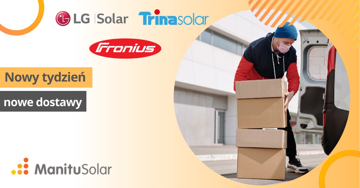ManituSolarPL's tweet image. Kolejne dostawy dotarły do magazynów w Warszawie i Gdańsku!
👉#moduły firmy Trina Solar
👉#moduły firmy LG Electronics
👉#falowniki firmy Fronius International
W sprawie zamówień zapraszamy do kontaktu z opiekunem handlowym, do kontaktu z biurem:
✉ info@manitusolar.pl
Zapraszamy
