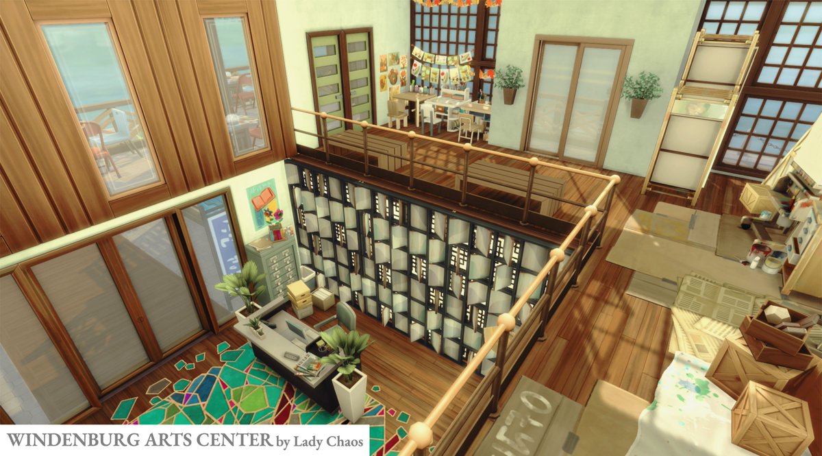LadyChaosWorlds's tweet photo. 🎨 Looking for something to do? In this arts center, you can paint, play instruments, create music, take care of plants, read a book, enjoy art, sing your heart out in the karaoke room and even see a good film in the cinema!

➡️ https://t.co/ftBfOECh8B

#Sims4 #ShowUsYourBuilds https://t.co/Ivp38u2Xvs