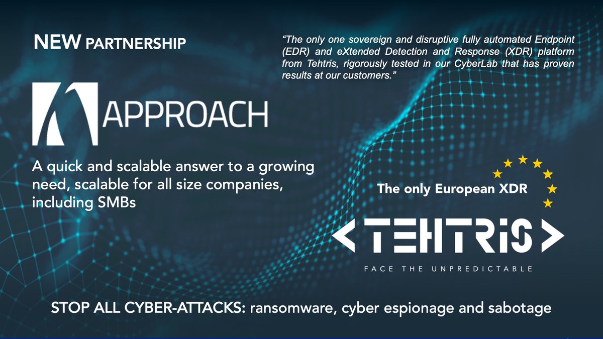 ApproachCyber's tweet photo. Our modern SOC is equipped with the most efficient technology to stop all cyber-attacks such as ransomware, cyber espionage and sabotage.

👉Discover how our SOC team can support you with @tehtris' EDR/XDR solution: https://t.co/bJBWPvLrJV

#ApproachBelgium #MDR #SOC https://t.co/01CXZuebHZ