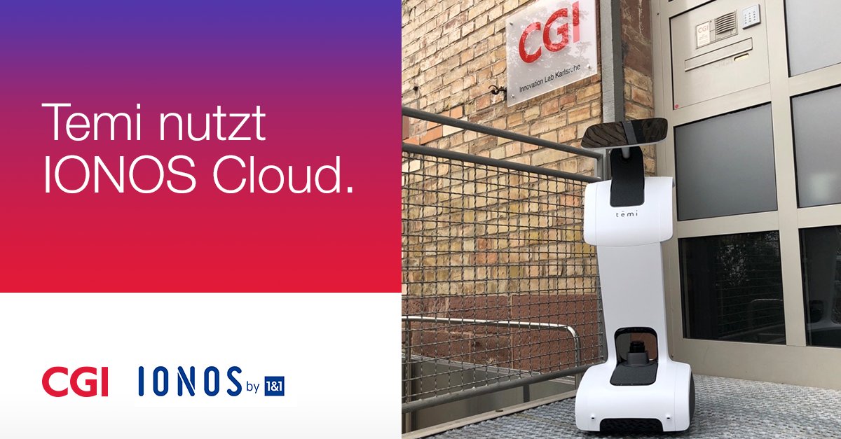 CGI_DE's tweet image. Das neuste und größtes Projekt unseres Inno Labs ist der Roboter &quot;Temi&quot;. Unser kleiner Freund kann aufgrund von Gesichtserkennung bekannte Personen persönlich begrüßen und Besucher willkommen heißen. Dazu nutzen wir die Cloud unseres Partners @ionos.
cgi.com/de/de/cloud-tr…