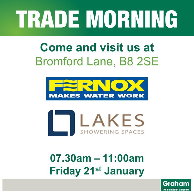 Tomorrow at Bromford Lane we welcome <a href="/Fernox/">Fernox</a> and <a href="/LakesForLife/">Lakes</a> #tradeday #birmingham #graham #ukps <a href="/Graham_Merchant/">Graham Merchant</a>