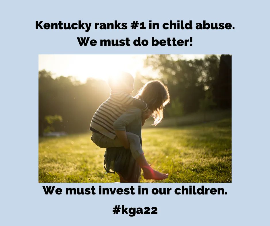 childadvocacyct's tweet photo. KY ranks #1 in child abuse. We must do more, and we must invest in our children. Please call 1-800-372-7181 to leave a message for your legislator and ask them to support additional funding for Childrenβs Advocacy Centers of KY.
#bracac #kyga22 https://t.co/R8YTEnJ4Af