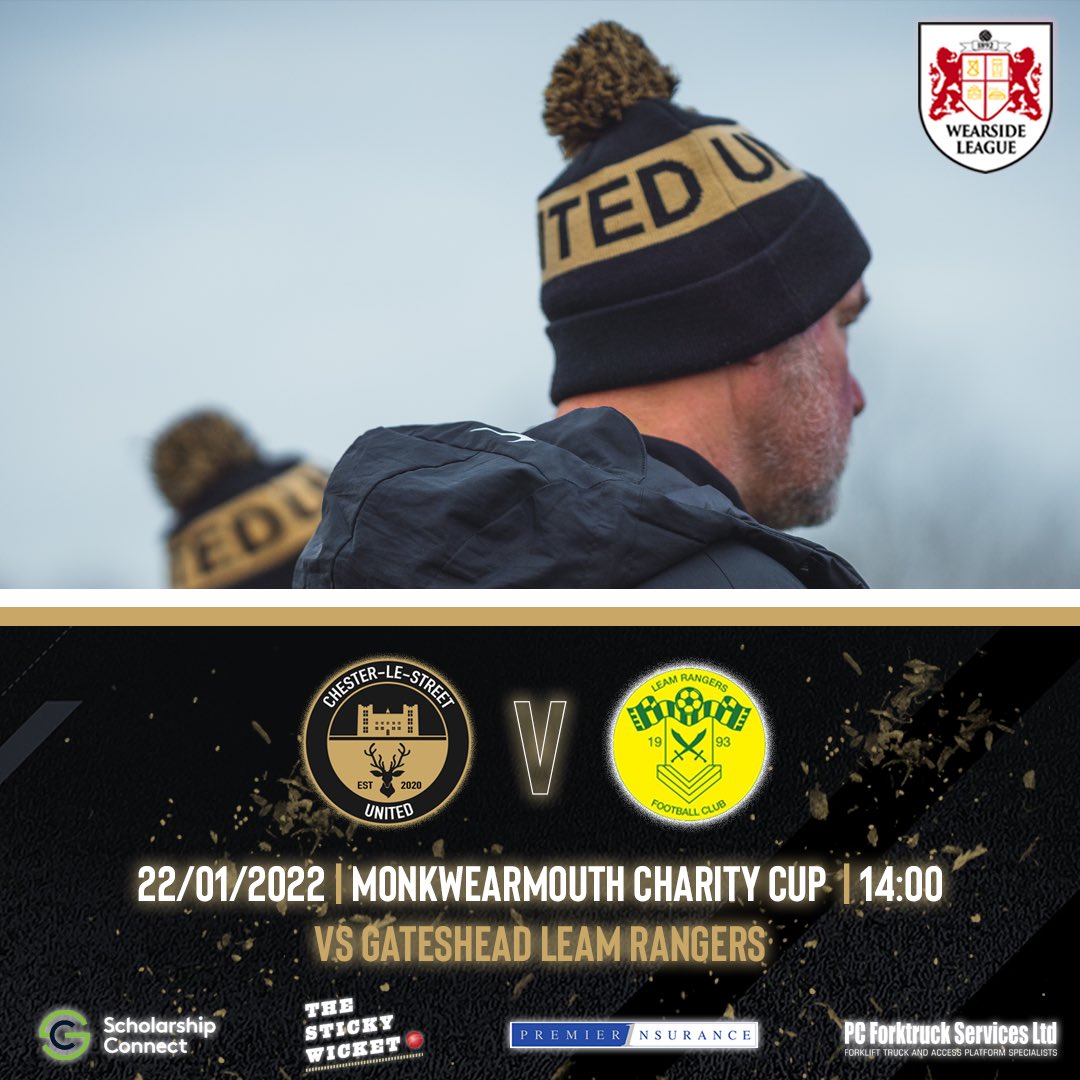 ⁣⁣⁣⚽️ V <a href="/LeamRangers/">Gateshead Leam Rangers</a> | Monkwearmouth Charity Cup Semi Final | <a href="/WearsideLeague/">Wearside League</a> 
⁣⁣⁣⁣
📆 Saturday 22nd January 2022 @ 14:00
⁣⁣⁣⁣
📍The Riverside 3G, Chester-Le-Street

🏆 The top two sides go head to head for a place in the final!

🎟 clsunited.co.uk/tickets