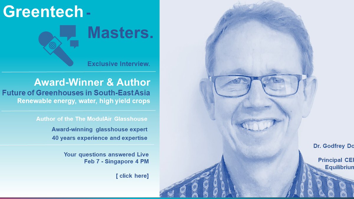 #horticulture expert Godfrey Dol by hosted <a href="/ntcc/">優秀なニュース配信BOT</a> to share the solutions for tropical #greenhouse and the energy consumption. app.glueup.com/event/greentec…