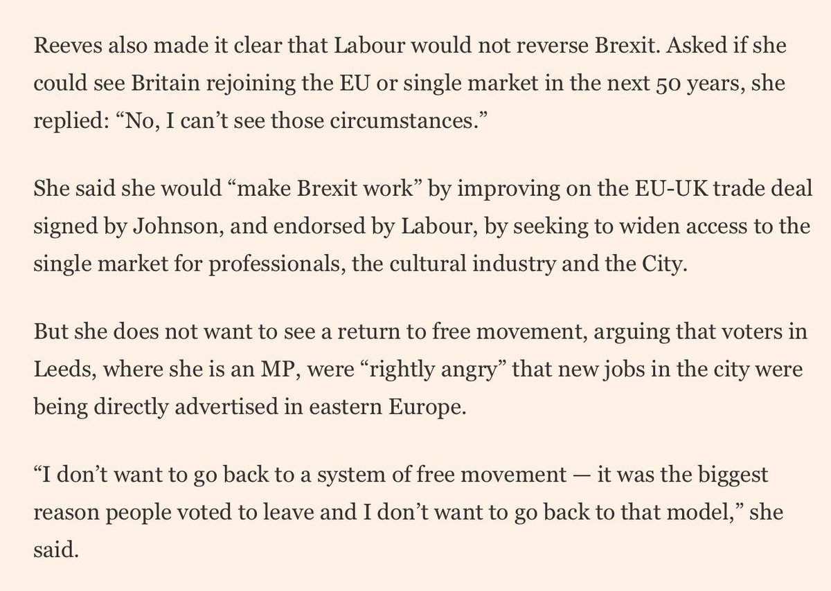 Mike Butcher (BlueSky/Threads: @mikebutcher) (@mikebutcher) on Twitter photo .<a href="/RachelReevesMP/">Rachel Reeves</a> <a href="/UKLabour/">The Labour Party</a> This is a fundamental misunderstanding. In EU member states you have to *register* in the country if you move there. The U.K. never even applied the the powers it had as an EU member! .<a href="/RachelReevesMP/">Rachel Reeves</a> <a href="/UKLabour/">The Labour Party</a> This is a fundamental misunderstanding. In EU member states you have to *register* in the country if you move there. The U.K. never even applied the the powers it had as an EU member!