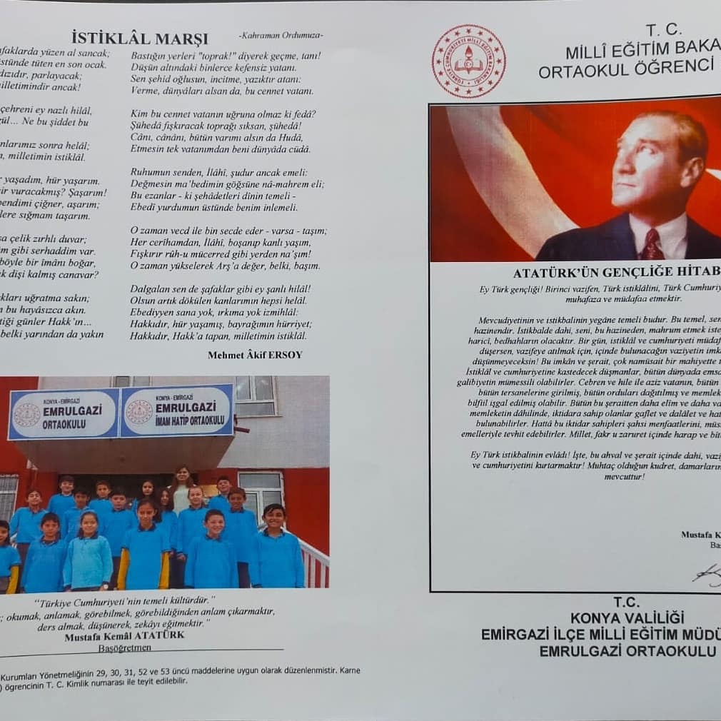 kadinhaniab's tweet photo. TÜRKİYE'DE BİR İLK 
Karne biröğrencinin eğitim yolculuğunun heranına yıllar geçsede iz bırakan entemel işaretlerden birisidirİlçe MEMolarak,EmirgaziHES(Hayat,Eğlence,Sanat) projesi kapsamında yenilikgerçekleştirdik.HERŞEY ÖĞRENCİLERİMİZİNMUTLULUĞUİÇİN @ozdemir013 @sametkaratas01 https://t.co/RnQjiUcSo1