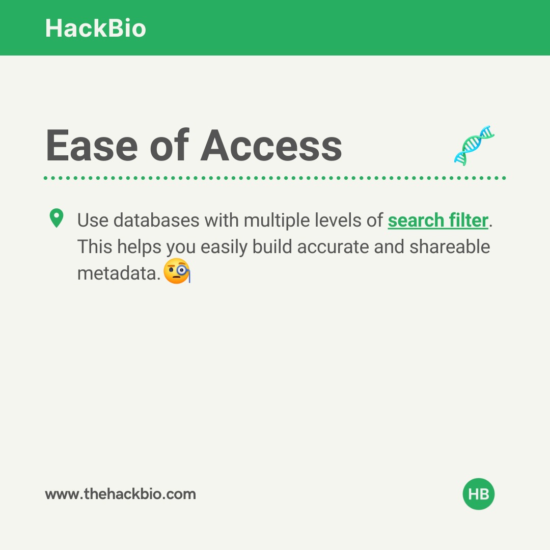 TheHackbio's tweet image. 4 things to take note of when using a bioinformatics database
What other ones should we be aware of? Tell us in the comments🤔
#bioinformatics #bioinformaticsdatabases #bioinformaticstools #bioinformaticsonlinetraining #bioinformaticsprogramming #sequencing #genomics