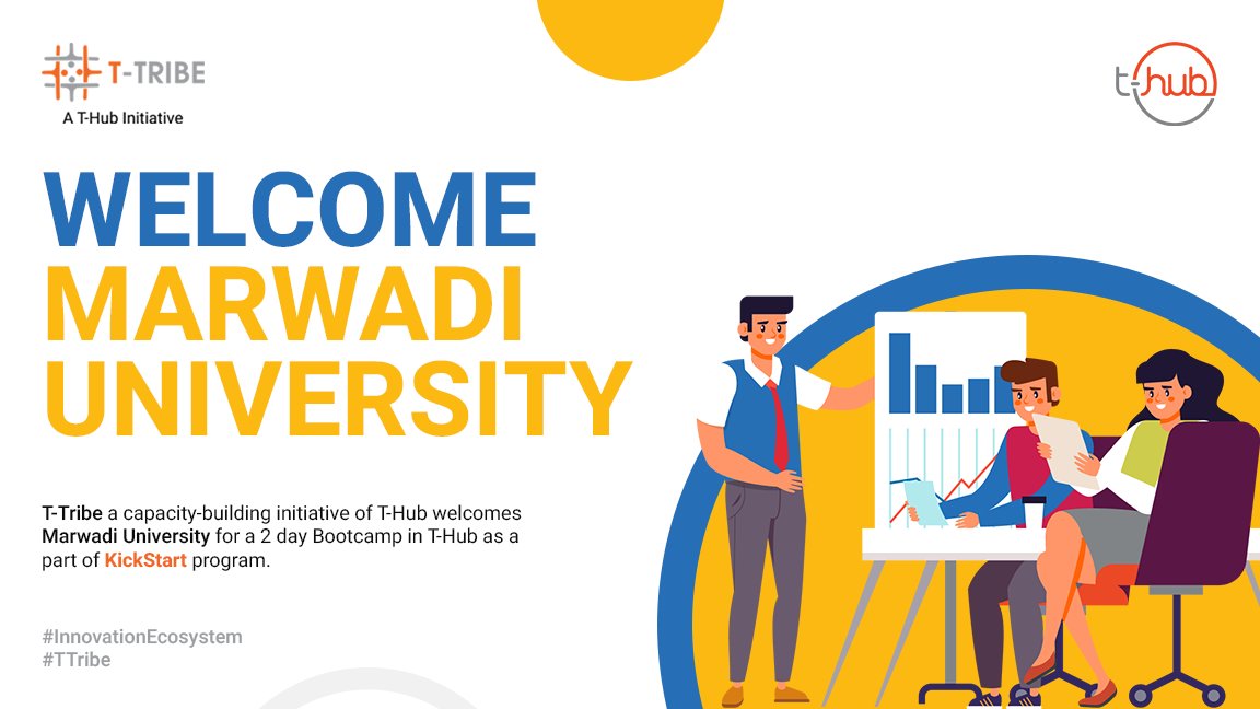 TTribeByTHub's tweet photo. We welcome @MU_Rajkot as a part of KickStart, a capacity-building initiative to develop a global standard incubation center and dedicated incubation managers.

@THubHyd 

 #TTribe #startup #KickStart https://t.co/Ikz3vjSBcd