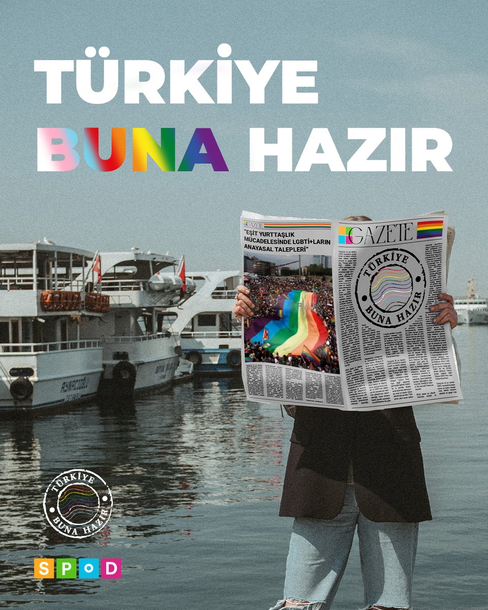 spodlgbti's tweet image. Kampanyamızı büyük bir heyecanla duyuruyoruz! 

Türkiye halklarının her kesiminde on yıllardır olduğu gibi bugün de var olmaya devam ediyoruz. Toplum bizden başkası değil.

Türkiye LGBTİ+’lara hazır. Türkiye Buna Hazır!

Detaylı bilgi: spod.org.tr/turkiye-buna-h…

#TürkiyeBunaHazır