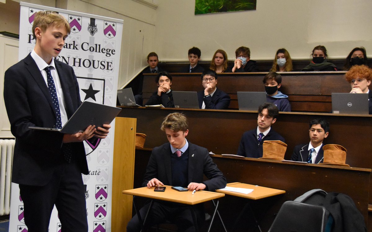 PriorPark's tweet photo. Should the COVID vaccination be mandatory for over 12s? This was the topic for the 1st round of #HouseDebating last night, with @ppcallenhouse  narrowly carrying the motion. #AllenvEnglish https://t.co/2cx6dS4m3m