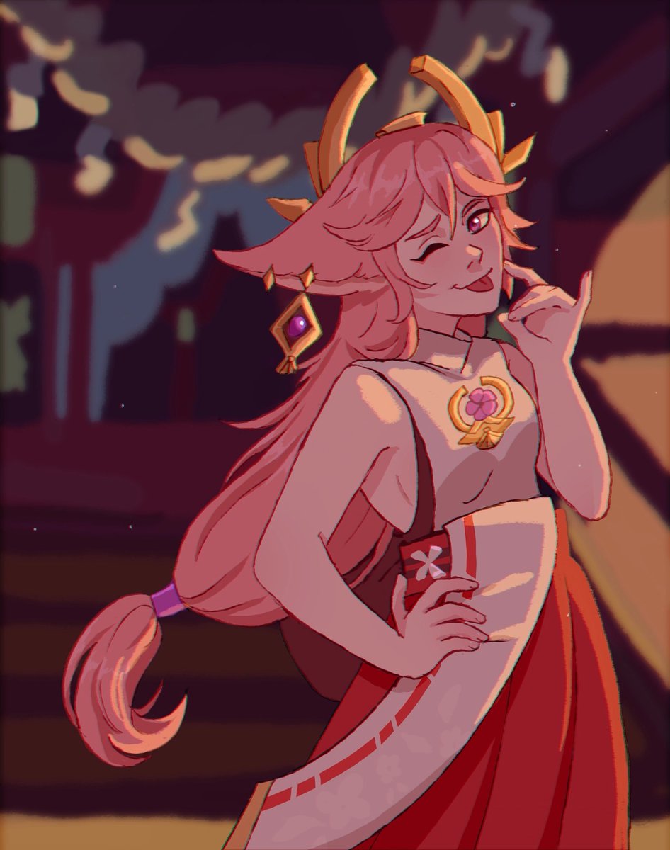 Пока жду ее баннер, решила нарисовать красотку 🌸

#GenshinImapct #genshin #yaemiko #yae #原神 #Inadzuma