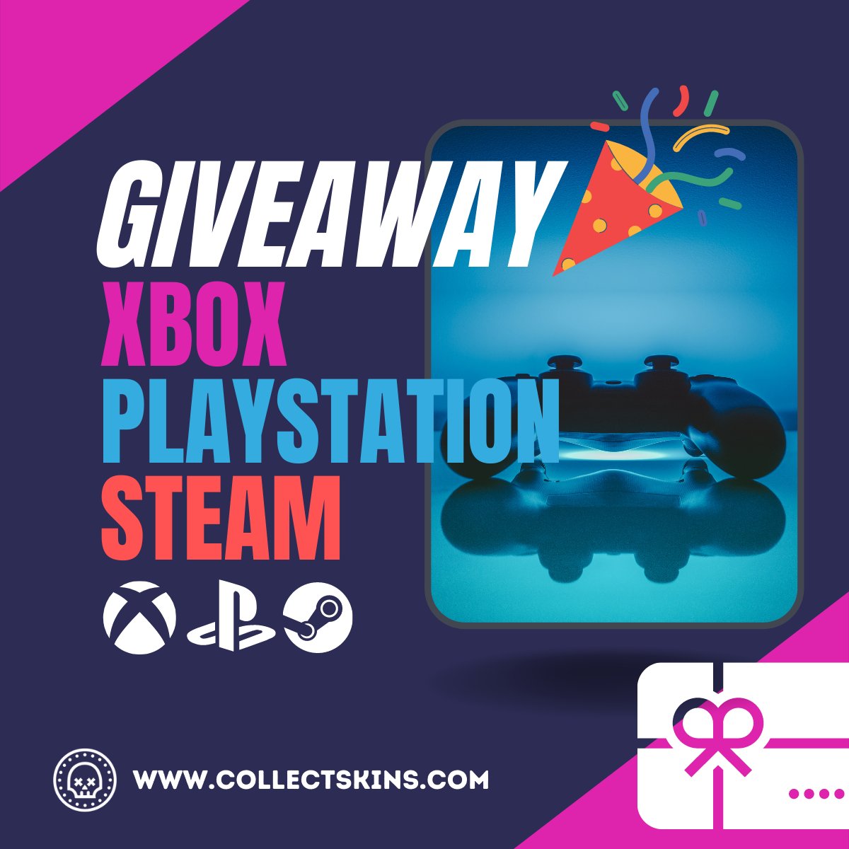 CollectSkins's tweet image. XBOX, PLAYSTATION &amp;amp; STEAM VOUCHER GIVEAWAY

1. Re-Tweet
2. Tag 3 Friends &amp;amp; Comment on your preferred voucher!
3. Follow Us!

Thanks for an amazing start to 2022

#free #xbox #playstation #steam #gift #giveaway