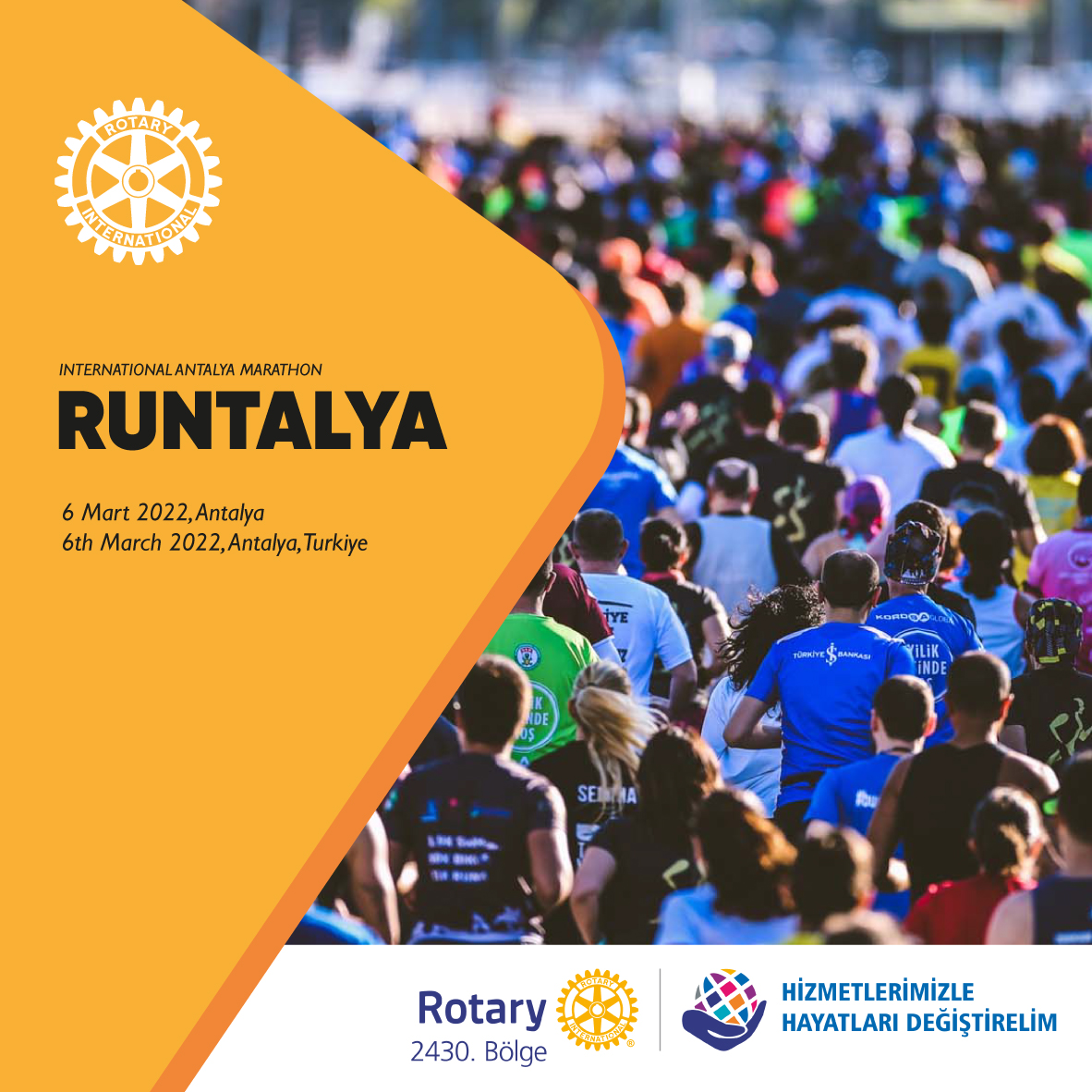 Runrotarycom's tweet photo. Rotary 2430. Bölge olarak bu sene de Runtalya'da iyilik peşinde koşuyoruz! #RunRotary #Runtalya #Rotary2430 https://t.co/ZF02syM0Hy
