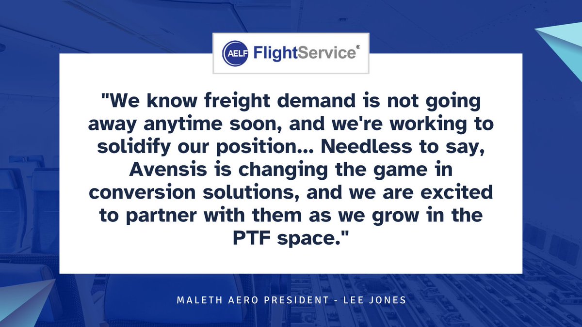 In 2022, we are partnering with <a href="/FlightService_/">AELF FlightService</a>  to produce 10 widebody aircraft in a freighter configuration for ACMI and charter services. 

Here is what the President of <a href="/Maleth/">maleth</a> (sister company of AELF FlightService) had to say about the partnership: