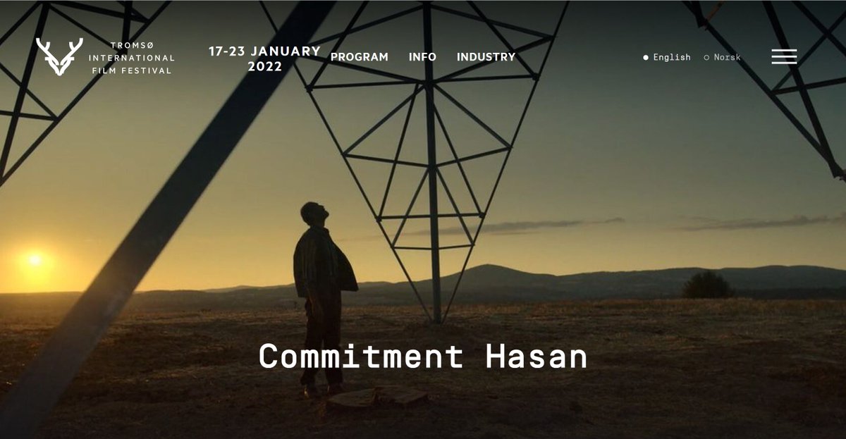 ‘Bağlılık Hasan’ın 2022'de ilk festivali Norveç'te! 17-23 Ocak'ta Tromso Uluslararası Film Festivali'nde izleyicilerle buluşuyor!
Gösterimler için👇
01.22 - 09:00 Verdensteatret
01.23 - 10:30 Halogland Teater
#Commitmenthasan #semihkaplanoglu #cannes2021 #TIFF22 #filmsboutique