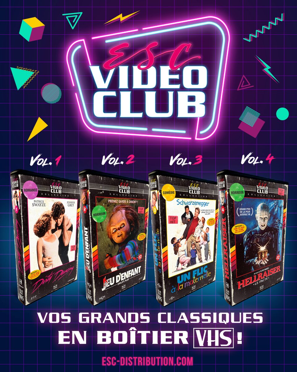 ESC_Films_'s tweet photo. Il ne reste que 10 jours pour précommander les #ESCVIDEOCLUB🍿
Aucune commande possible sur ces titres après la fin des précommandes le dimanche 30 janvier minuit.
1 titre acheté = 19€99, à partir de 2 titres achetés = 16€99 par titre.
👇
https://t.co/I6hdie2MXA https://t.co/ht6Z4Nw0RR