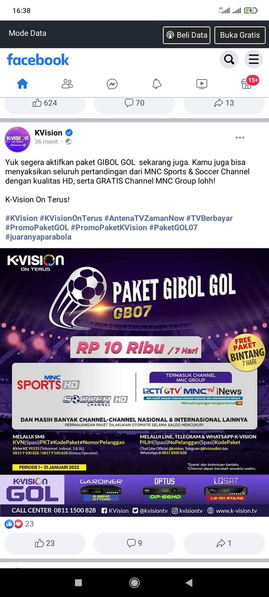 tampillain's tweet photo. @kvisiontv beda post dgn pacebook nya https://t.co/TSDRFraD3o