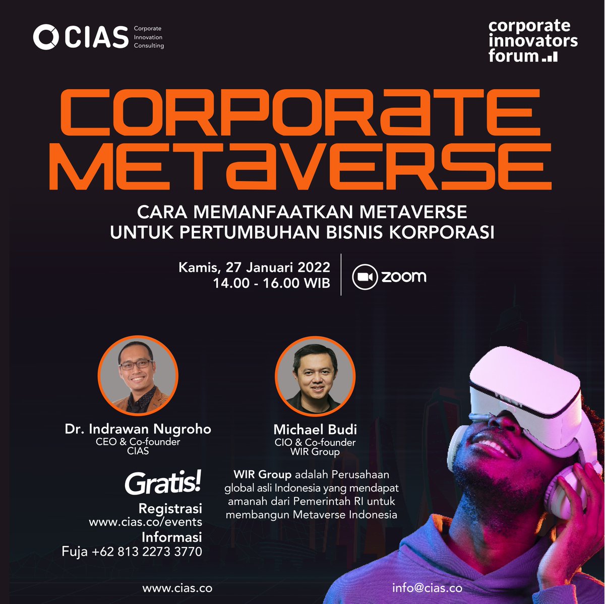 CIAS_co's tweet photo. Acara publik pertama CIAS di tahun 2022! 

Daftar segera di https://t.co/UXjclOHUhZ dan ajak rekan Anda di kantor. https://t.co/QWWkkB178D