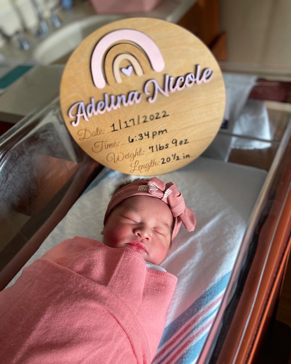 SewenaaaR's tweet photo. Welcome to the world Adelina Nicole Reyes 💕 I’m so honored to be your mama, I love you so so much! https://t.co/lIskpB5Mfv