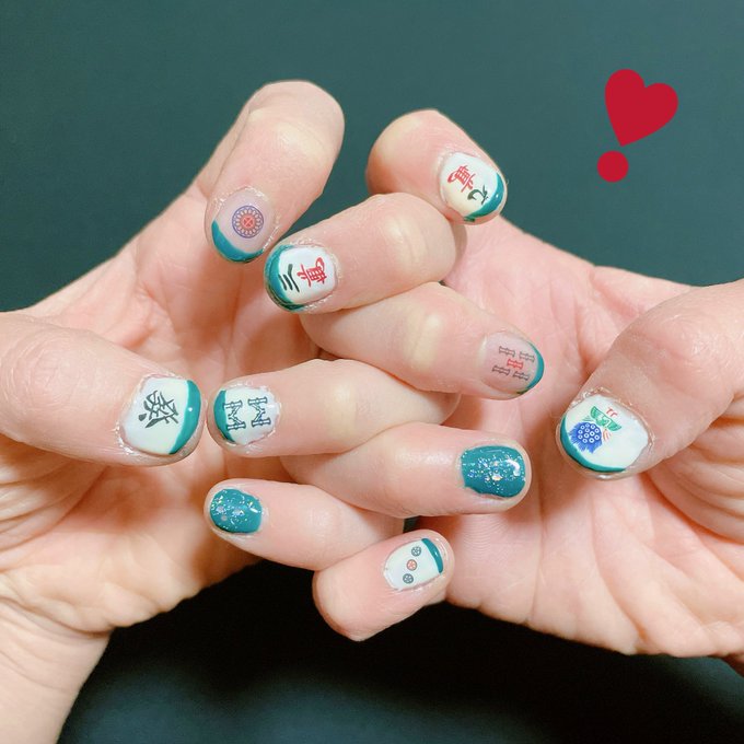 麻雀ネイルのtwitterイラスト検索結果