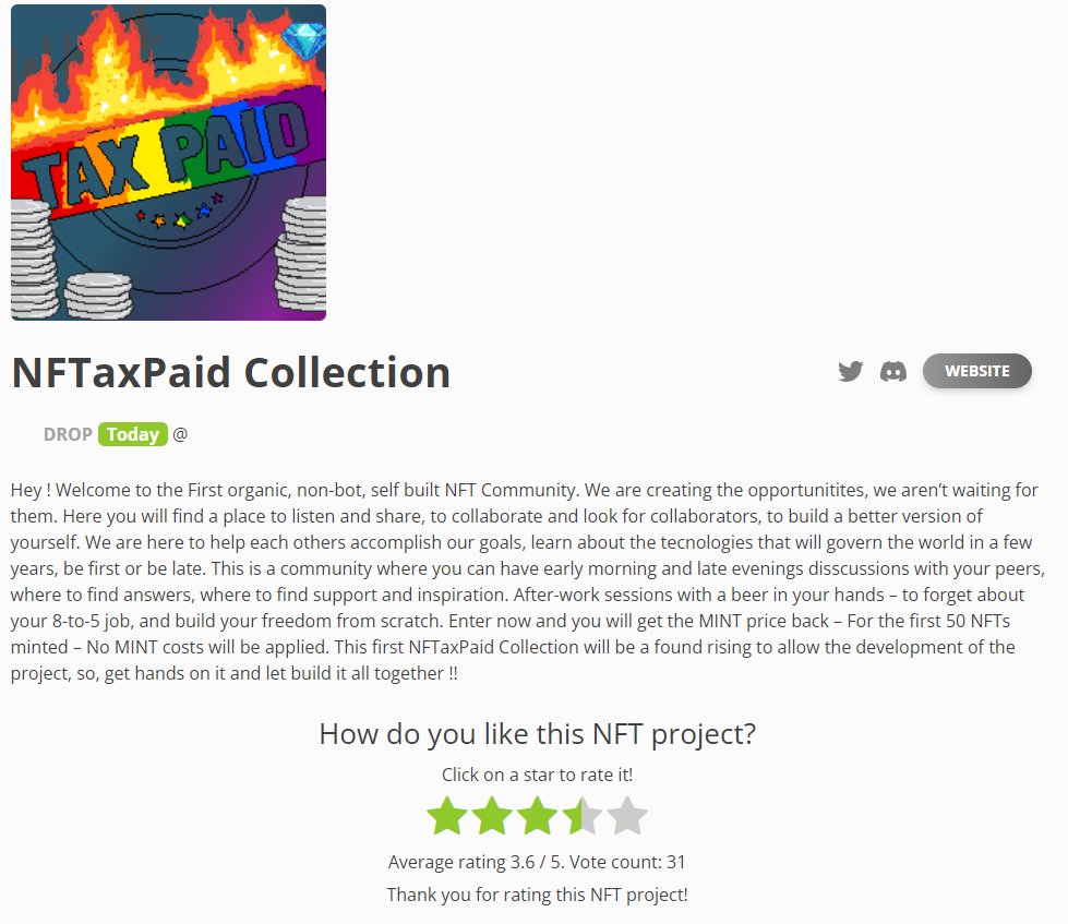 NFTaxPaid's tweet photo. @NFT_Vibe We're telling you !! - Be first or be late !! https://t.co/YaTo4ljyyh