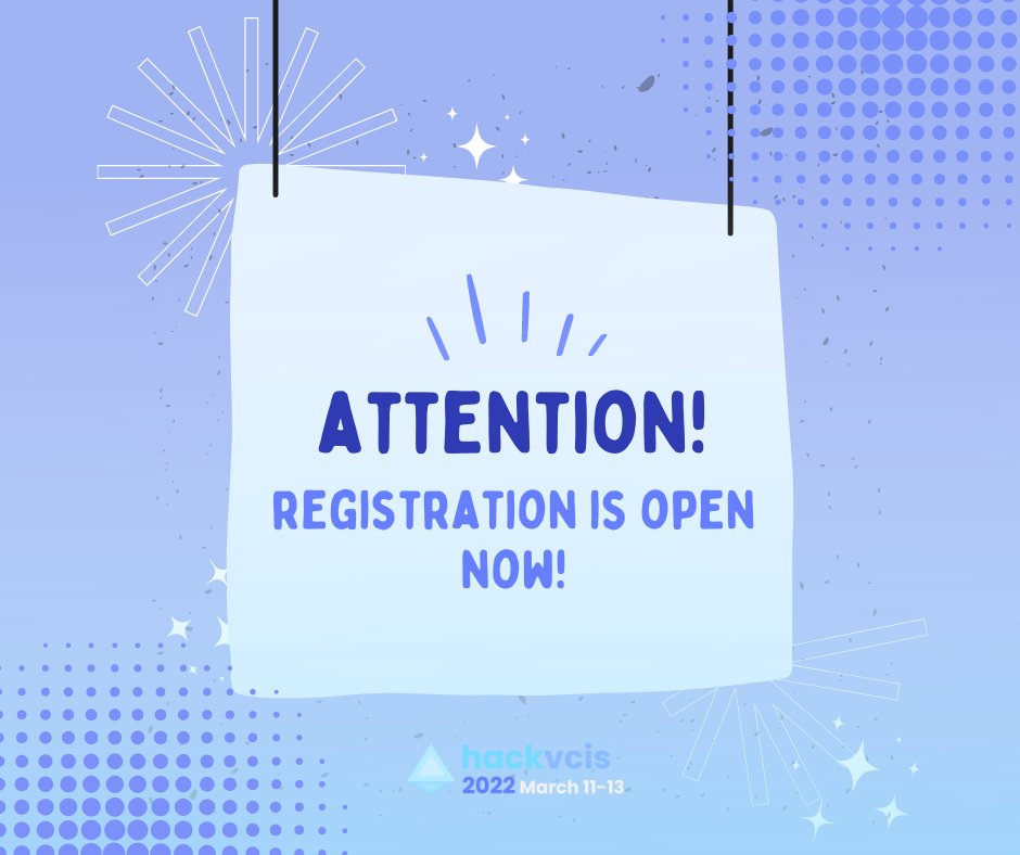 HackVCIS's tweet photo. REGISTRATION BEGINS NOW!
join us at https://t.co/Fu0GvJ8ZqI.

#HackVCIS #hackathon #hackvcis #chiangmai #studenthackathon https://t.co/51nq6CsOmS