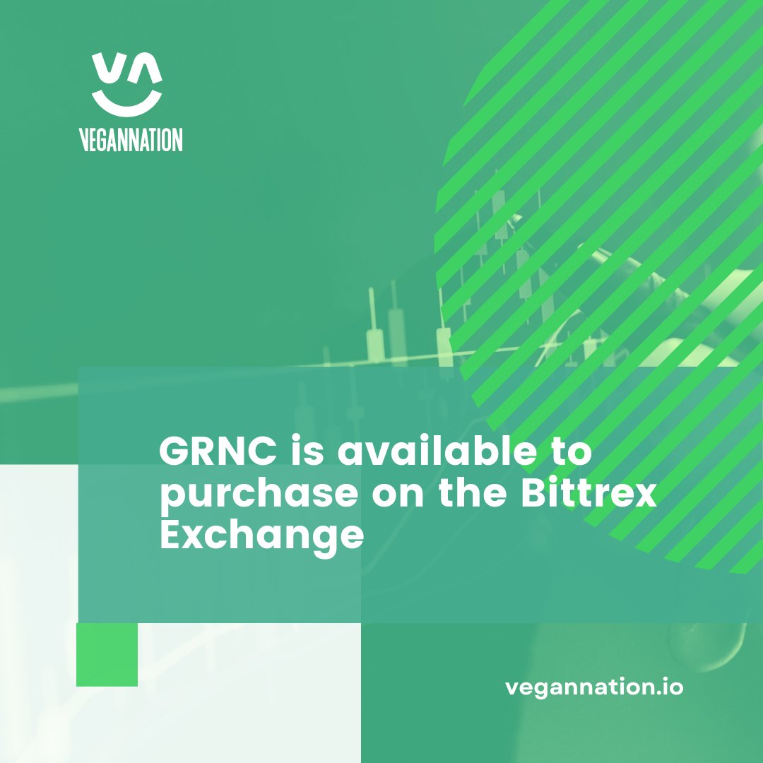 GRNC by Vegannation (@grnc_by_vnation) on Twitter photo #GRNC is available to purchase on the <a href="/BittrexExchange/">Bittrex</a>  Exchange, one of the most secure crypto exchanges in the space and enables spot trading on crypto assets. 
If you want to learn more about #GreenCoin on Bittrex, join us on Discord and learn directly from our team! #GRNC is available to purchase on the <a href="/BittrexExchange/">Bittrex</a>  Exchange, one of the most secure crypto exchanges in the space and enables spot trading on crypto assets. 
If you want to learn more about #GreenCoin on Bittrex, join us on Discord and learn directly from our team!