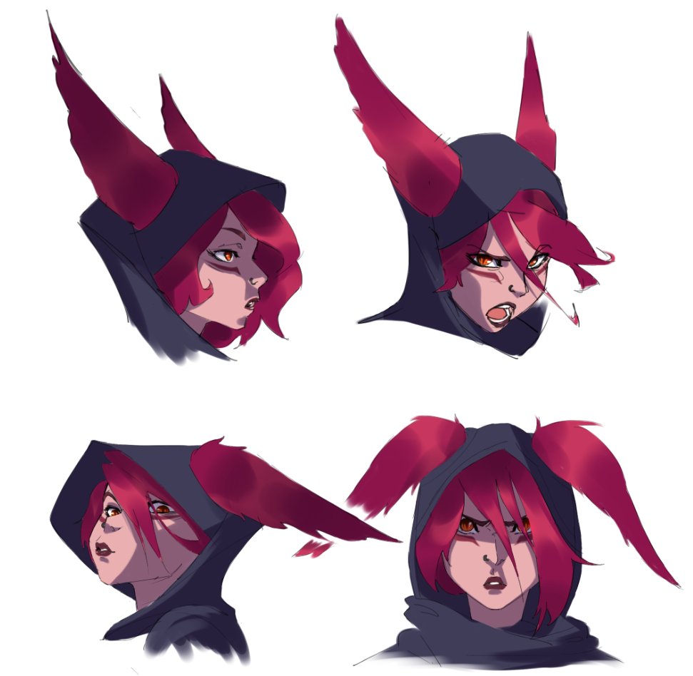 Xayah heads 🐦 #LeagueOfLegendsFanArt