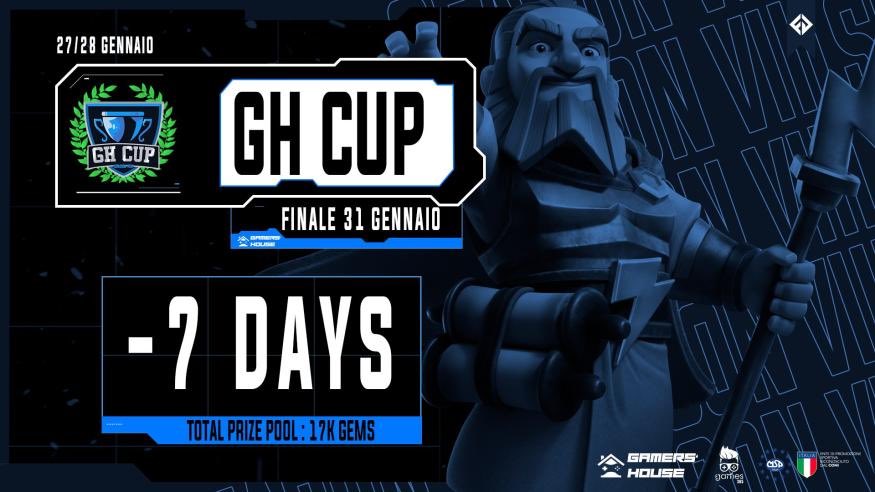 🏆GH CUP🏆
8th Edition
-7 days

Mancano solo 7 giorni all'inizio dell'ottava edizione della GH Cup

Cosa aspetti ad iscriverti?

🚨Chiusura Iscrizioni: 25 gennaio

Entra nel server discord di Gamers'House per avere tutte le info  discord.gg/5HWx3JR