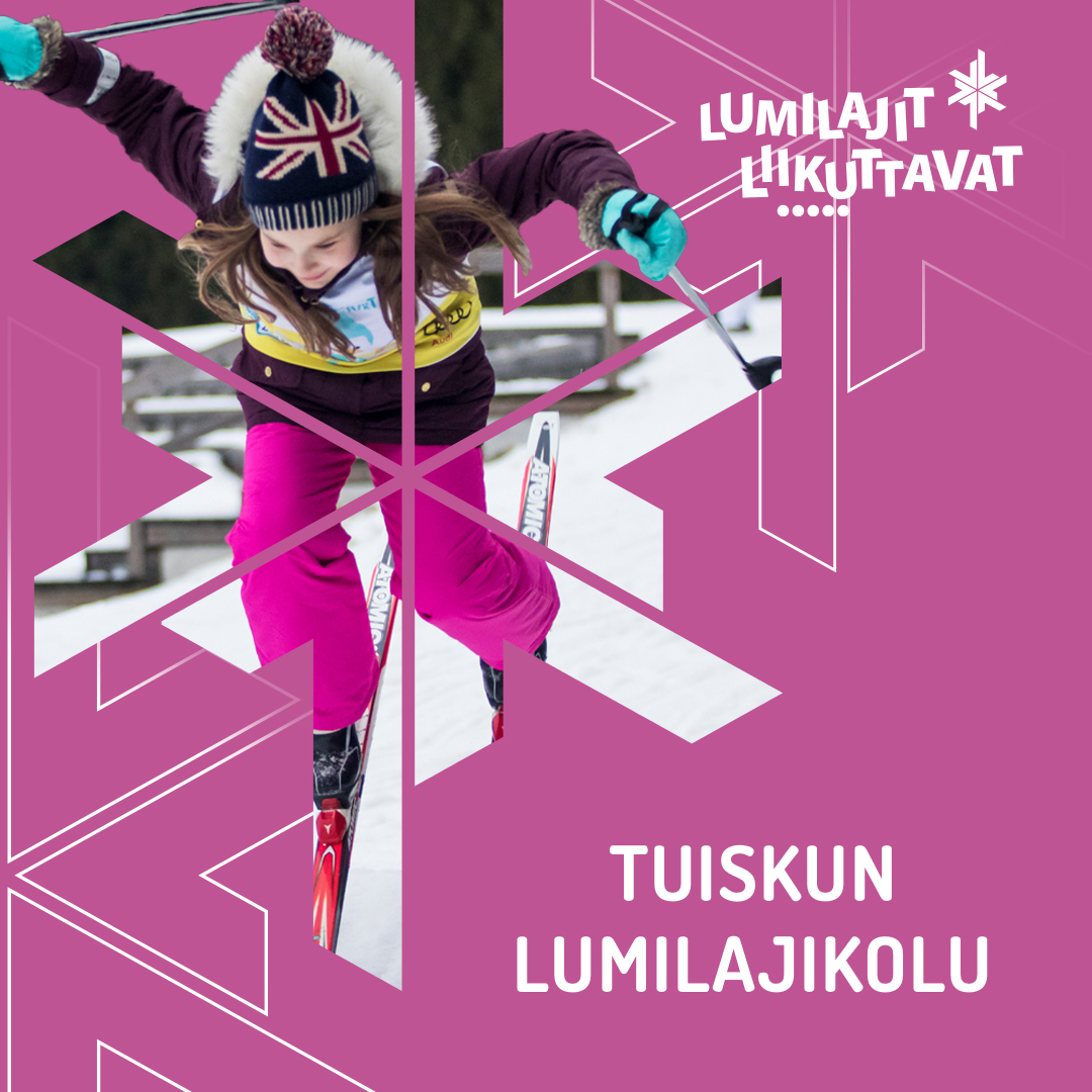 Tuiskun Lumilajikoulun tarkoituksena on painottaa harrastamisen iloa ja luoda pohjaa suksilla liikkumiseen koko perheelle!❄️✨
Tuiskun Lumilajikoulussa pääset tutustumaan ampumahiihtoon, mäkihyppyyn, maastohiihtoon sekä vauhdikkaaseen XCX:ään. 
🔗lumilajitliikuttavat.fi/tuiskun-lumila…