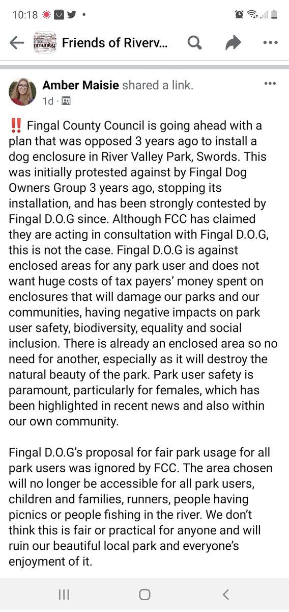 fingal_DOG's tweet photo. https://t.co/dSttrWZO7q FCC at it again why can't we just have open off lead areas instead of destroying more of our beautiful park 😫 @WardValley https://t.co/pgvU5PZVTq