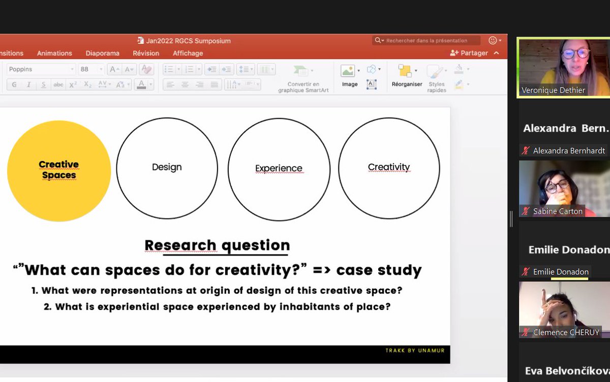 kobaltgelb's tweet photo. #RGCS2022 Research conversations part 1: Next presentation is about space and creativity’s dynamics by Véronique Dethier https://t.co/s5oLIgoA6g