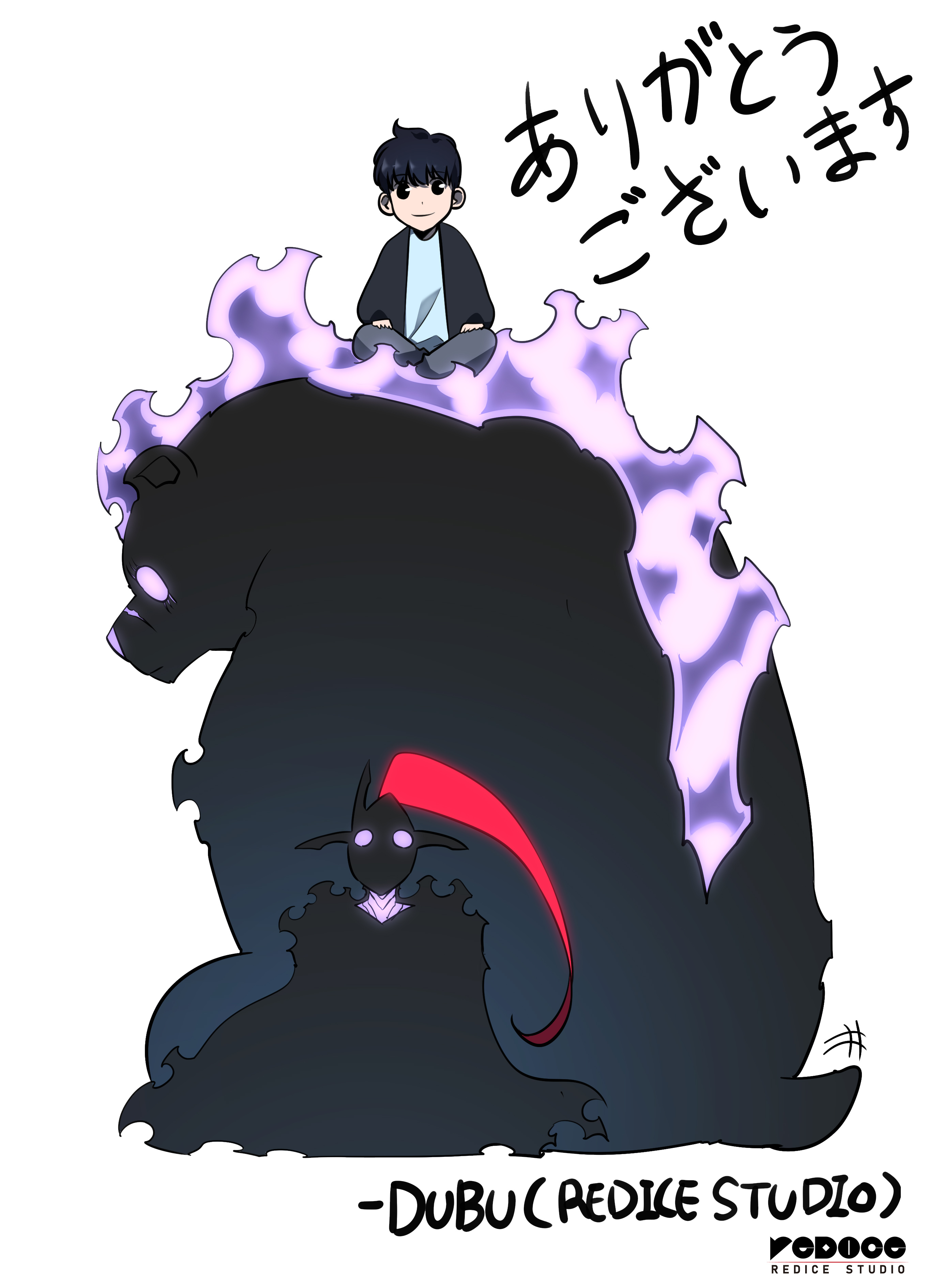 公式 ピッコマ 作画担当 Dubu Redice Studio 先生より 俺だけレベルアップな件 本編完結記念イラスト をいただきました かわいくデフォルメされたイラストは ピッコマ のための描き下ろしです 俺レベ 水篠旬 T Co Atzck2s4uq